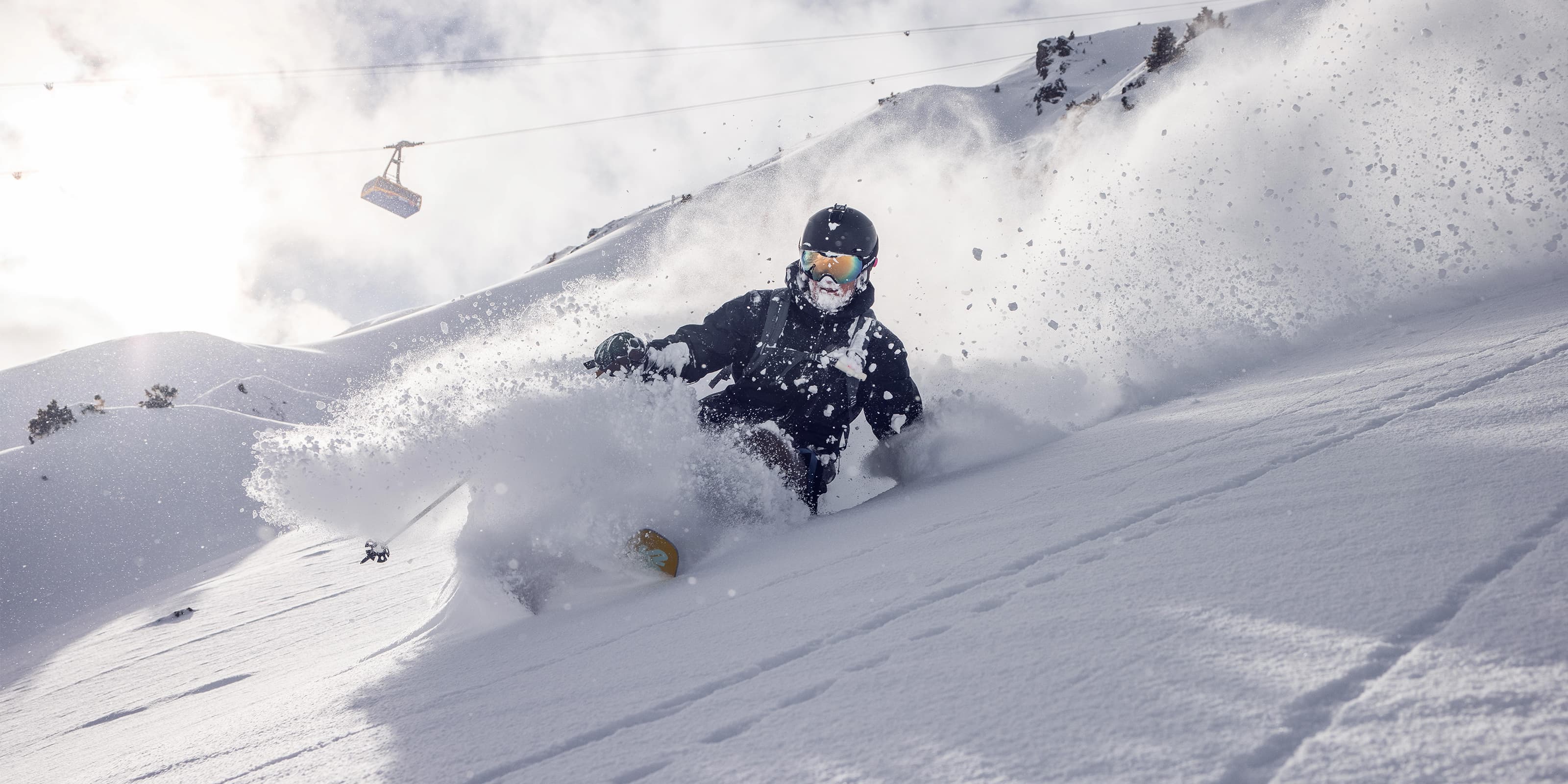 A man skiing wearing Bauerfeind supports