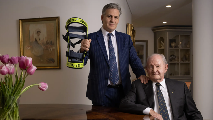 Photo of Doctor Merv Cross and his son Dr Tom Cross, the mind behing the cross brace protocol for non-surgical ACL recovery