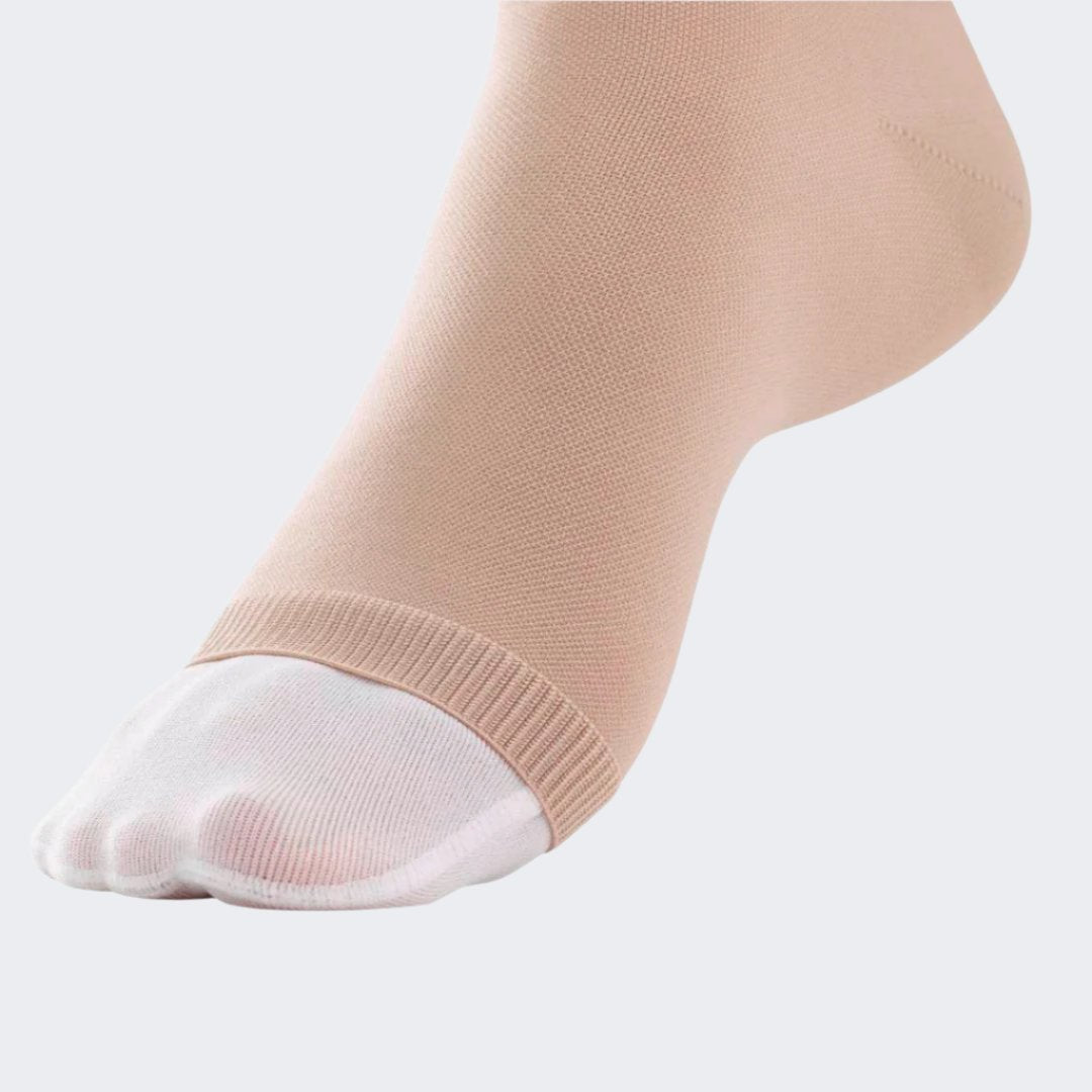 VenoTrain Ulcertec Compression Stockings, Knee or Thigh High, Moderate Beige - Bauerfeind New Zealand