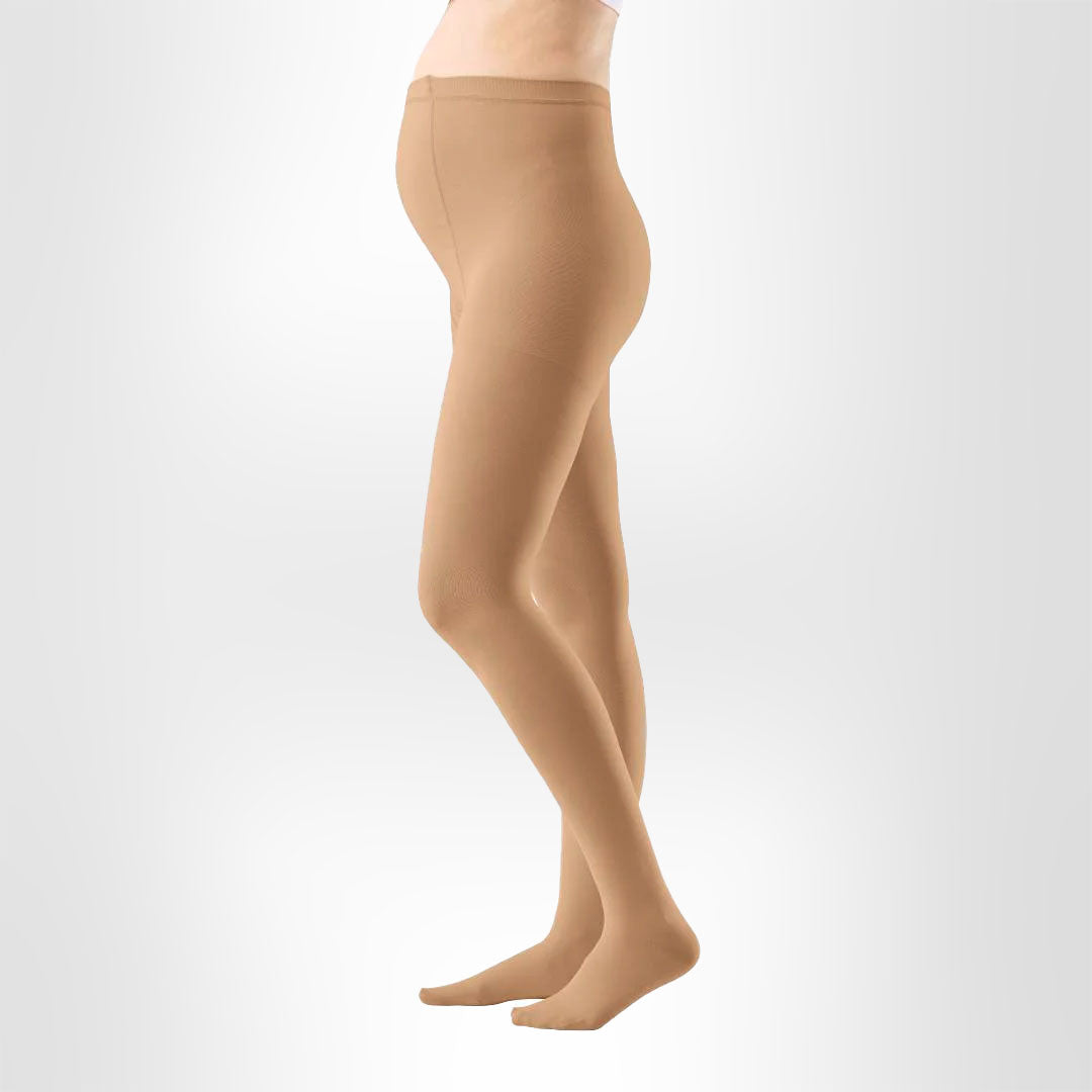 VenoTrain Micro Compression Stockings, Maternity, Class 1, Closed Toe, Caramel - Bauerfeind New Zealand