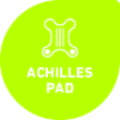 Logo of Bauerfeind Sports' Achilles Pad on a green circle