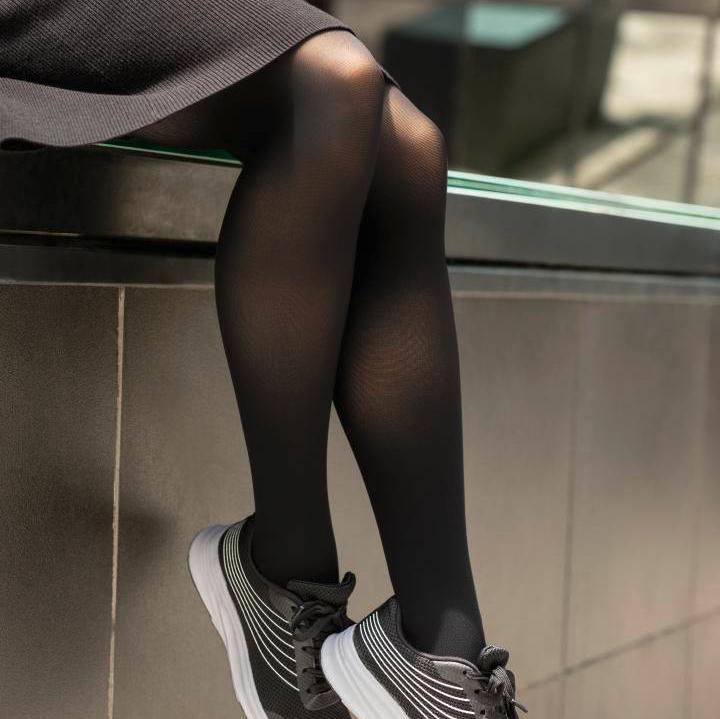 VenoTrain Micro Compression Stockings, Pantyhose, Class 1, Open Toe, Black - Bauerfeind New Zealand