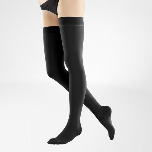 VenoTrain Micro Thigh High Compression Stockings - Black - Bauerfeind Australia 