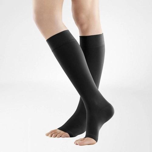 VenoTrain Knee High Compression Stockings - Open Toe - Black - Bauerfeind Australia 